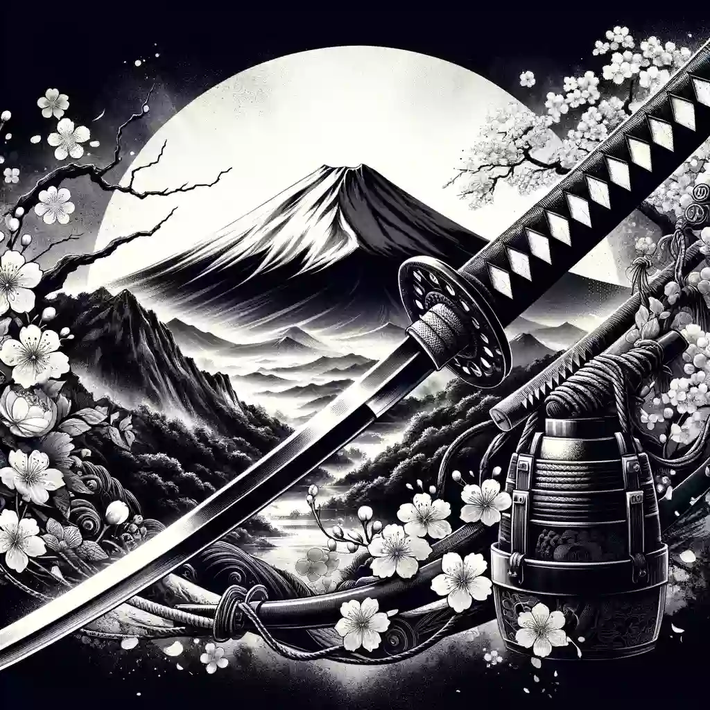 a picture of katana symbolizes the samurai spirit and Japanese culture