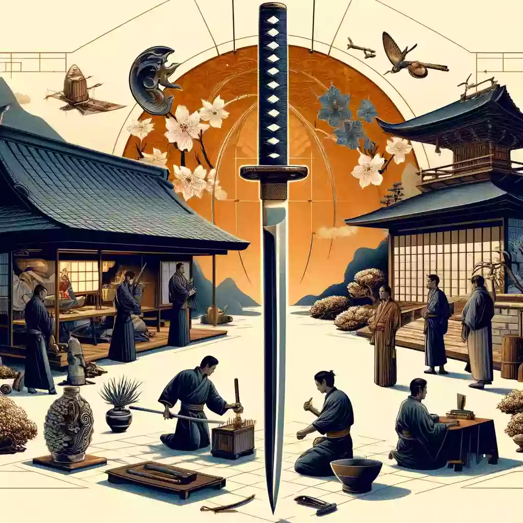 a picture of Katana symbols martial arts, legendary swordsmiths, and ceremonies