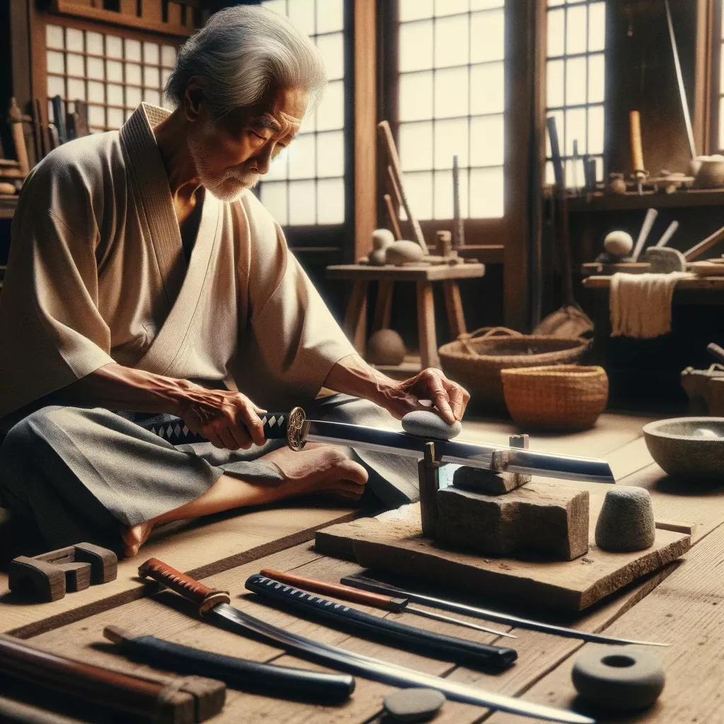 a picture of Traditionally Polish a Katana